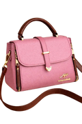 Pink Leather Shoulder Bag for Women